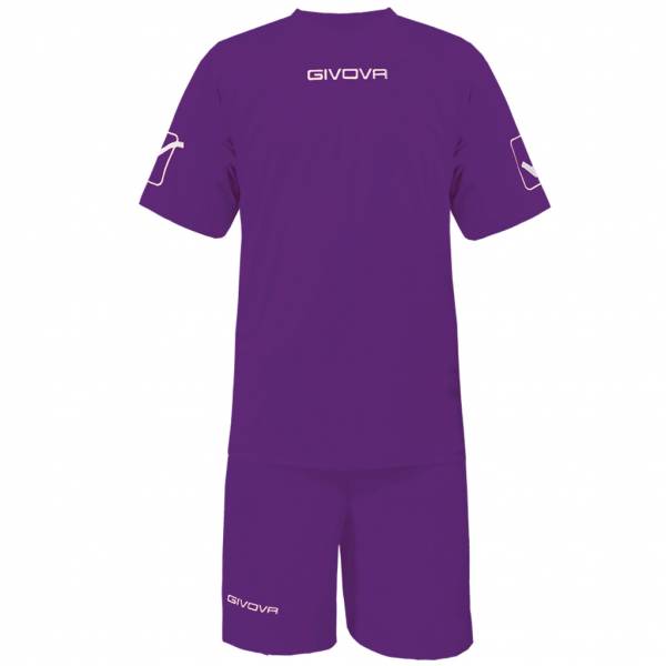 Givova Fußball Set Trikot mit Short Kit Givova violett