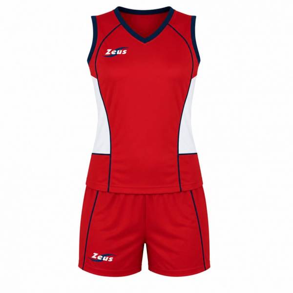 Zeus Kit Margo Damen Sport Trikot + Shorts rosso/bianco