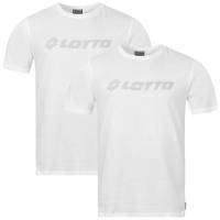 Lotto Duo Hombre Camiseta Pack de 2 blanco MDPX10008NET-Blanco