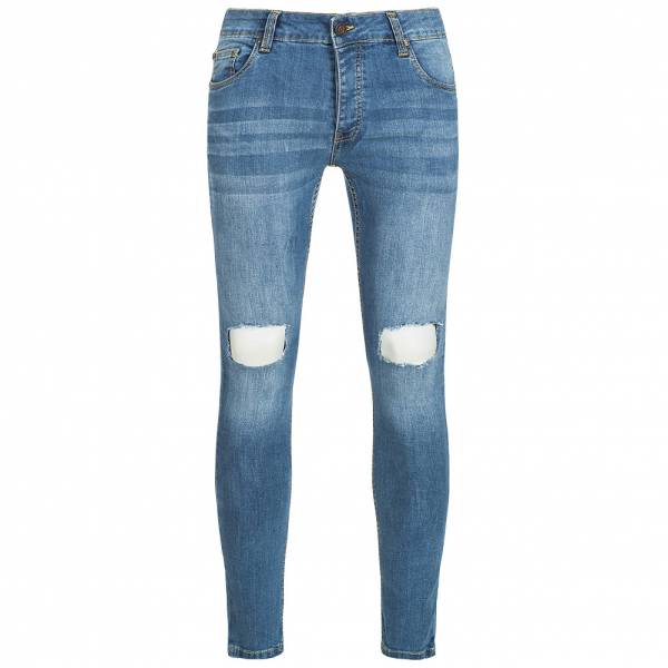 BRAVE SOUL Crofton Stretch Skinny Hommes Denim Cut Out Jean MJN-CROFTON