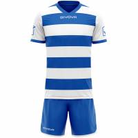 Givova Conjunto de rugby Camiseta con pantalones cortos blanco/azul