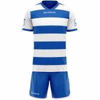 Givova Rugby Set Trikot mit Shorts weiß/blau