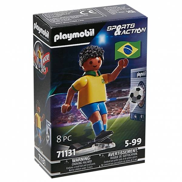 PLAYMOBIL Brazil football player with goal wall 71131 SportSpar