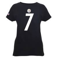 Pittsburgh Steelers Majestic #7 Ben Roethlisberger NFL Damen T-Shirt MPS3724DB