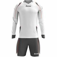 Zeus Paros Set da portiere Maglia a maniche lunghe con pantaloncini bianco grigio