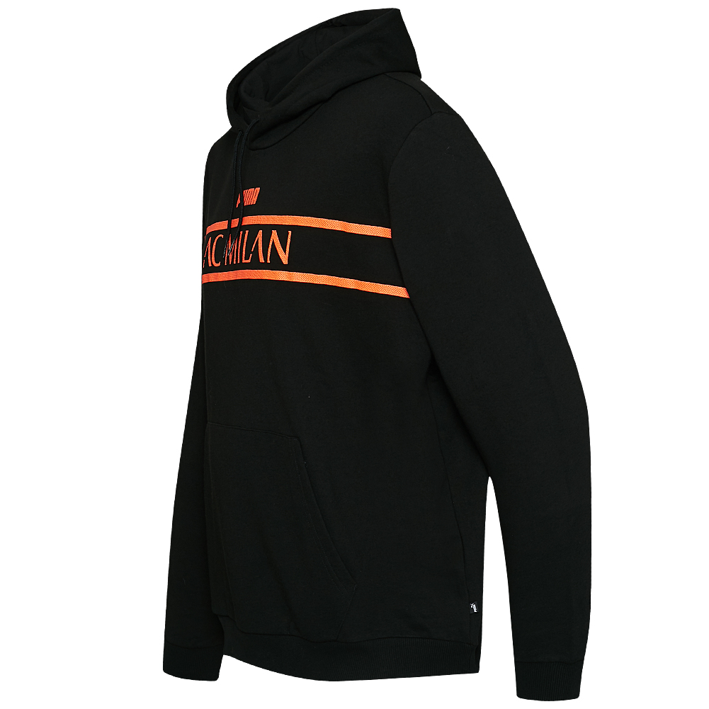 Felpa Con Cappuccio AC Milan - Logo Ufficiale, 80% Cotone 20% Poliestere - Foto 2