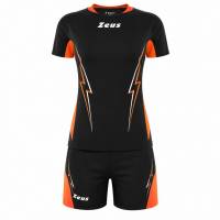 Zeus Kit Volley Tuono Damen Trikot + Shorts nero/arancio
