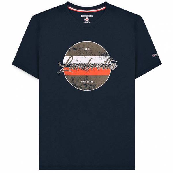 Image of Lambretta Vintage Print Uomo T-shirt SS1010-NAVY