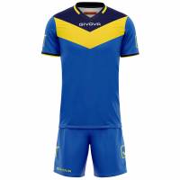 Givova Kit Campo Set Shirt + Short middenblauw / geel