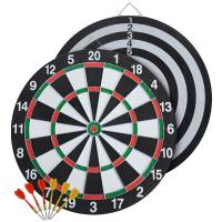 MUWO double-sided dartboard with 6 arrows Set