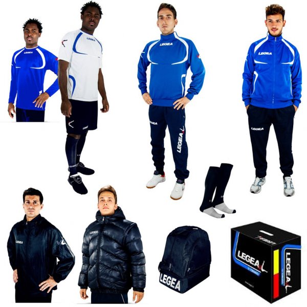 Legea Set Tornado 12-teilig Fußball Box Blau/Navy