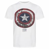 Capitan America MARVEL Comic Shield Uomo T-shirt FBMTS088WHT