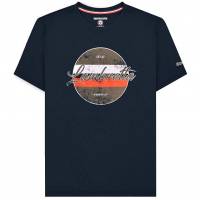 Lambretta Vintage Print Mężczyźni T-shirt SS1010-GRANATOWY