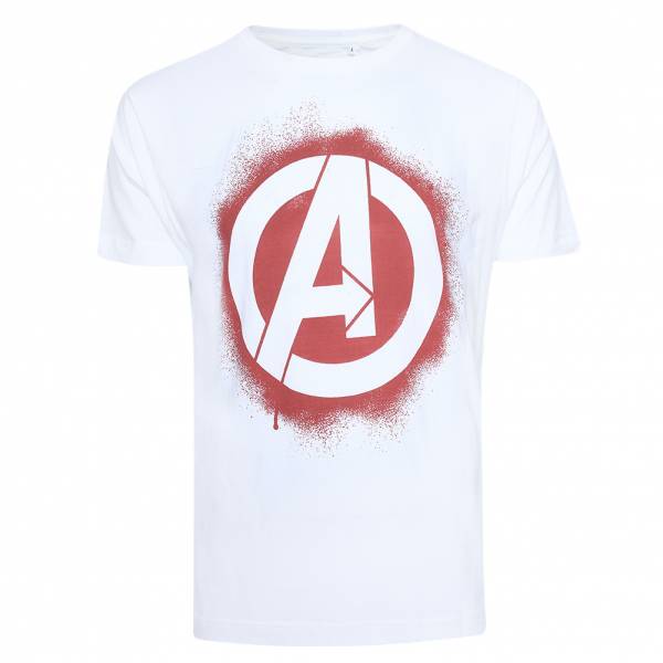 AVENGERS Marvel Stencil Logo Mężczyźni T-shirt FAMTS954WHT