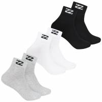 Billabong Unisex Quarter Socks 3 Pairs multi BG-21 QUARTER