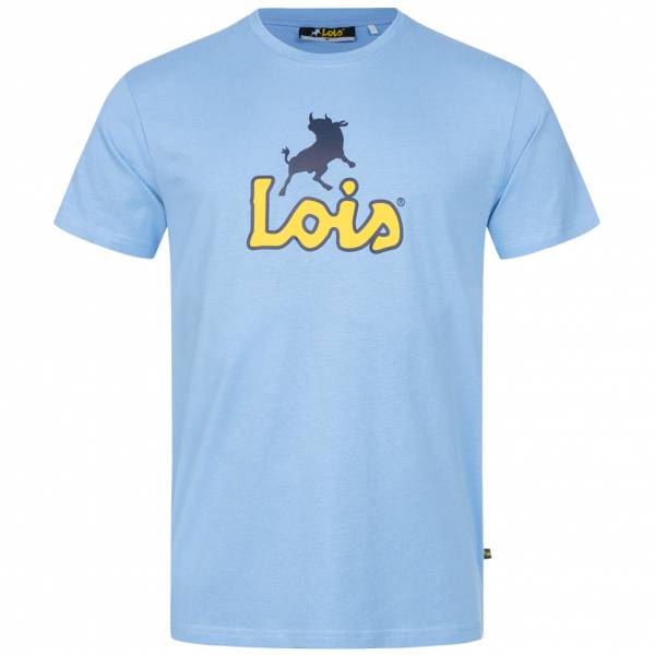 Lois Jeans Big Logo Herren T-Shirt 4E-LTSM-BL-Light Blue
