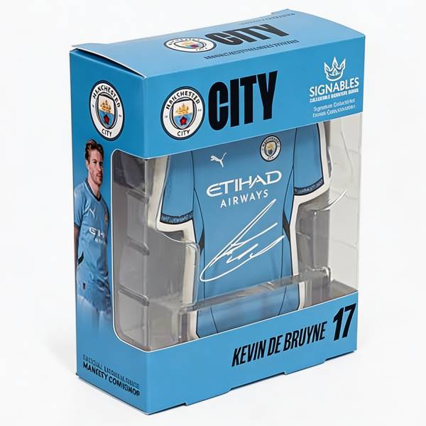 Manchester City Kevin De Bruyne #17 Pallone da calcio Oggetto da collezione 14 cm 810168070056