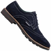 Lambretta Carlo Brogue Hombre Zapatos de vestir de piel azul marino