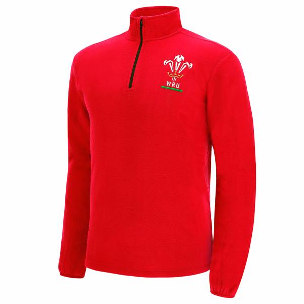 Wales WRU macron Rugby XV Herren Fleece Sweatshirt 58140005
