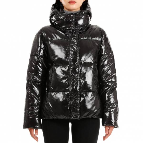 19V69 Versace 1969 Femmes Veste d’hiver brillante 0092NERO