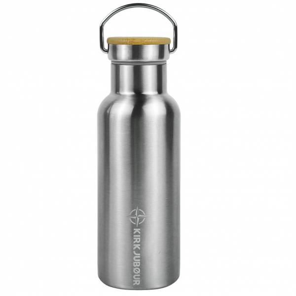 KIRKJUBØUR® &quot;Eisur&quot; stainless steel Sports Bottle with tea strainer 0.5 L silver
