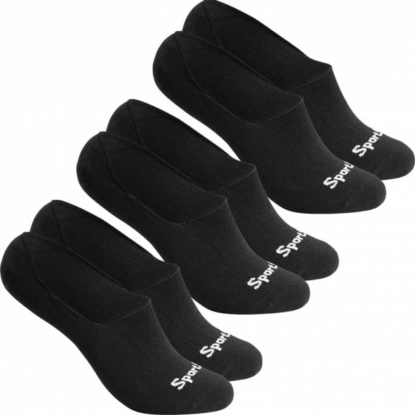 SportSpar.de &quot;Sparlinge&quot; Füßlinge Sneaker Socken 3 Paar schwarz