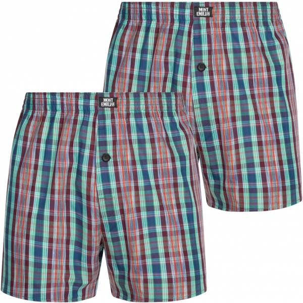 MONT EMILIAN &quot;Nantes&quot; Herren American Boxershorts 2er-Pack türkis