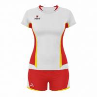 Zeus Kit Volley Tuono Damen Trikot + Shorts bianco/rosso