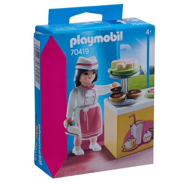 Image of PLAYMOBIL® Pasticcere con banco torta 70419