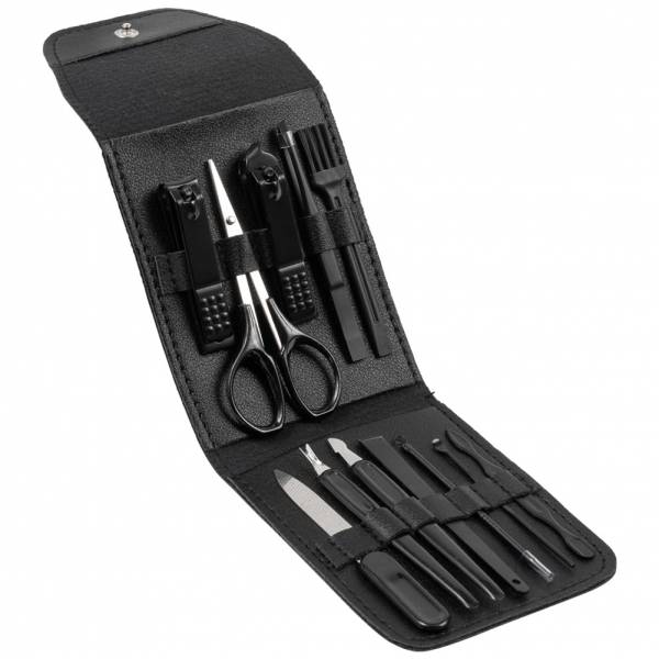 LEANDRO LIDO &quot;Monza&quot; Manicure Set 13 pcs black