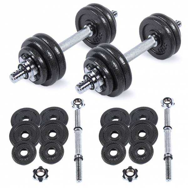 SPORTINATOR "Machine" Kurzhantel Set 15 kg mit Koffer