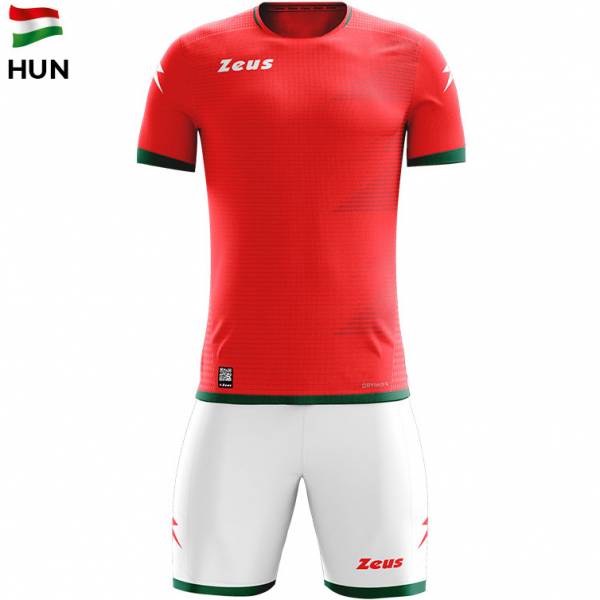 Zeus Mundial Teamwear Set Maillot avec short rouge blanc