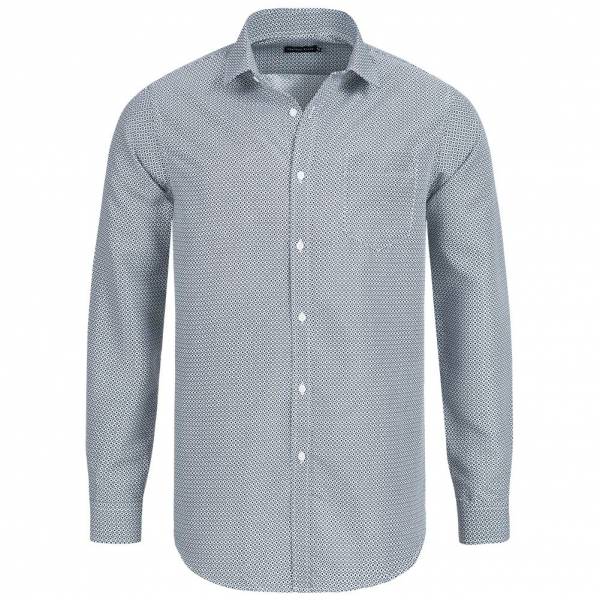 Process Black Hexagon Herren Langarm Hemd MSH-PB475HEXAGON Optic White
