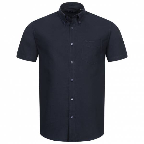 BEN SHERMAN Oxford Men Short-sleeved Shirt 1013388-DARKNAVY
