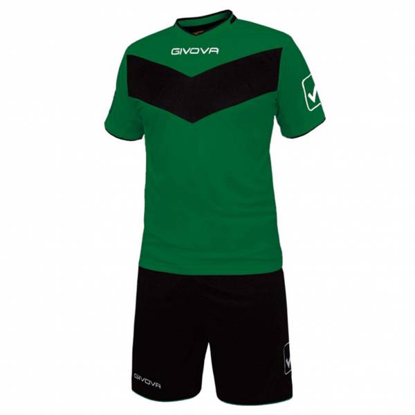 Givova football set jersey with Short Vittoria green / black
