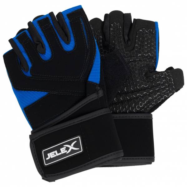 JELEX Power Premium Guantes de entrenamiento acolchados negro-azul