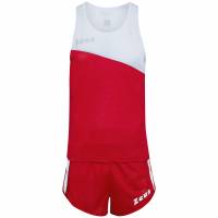 Zeus Kit Robert Hommes Tenue d’athlétisme Maillot avec short rouge