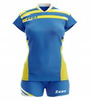 Zeus Kit Itaca Damen Trikot + Shorts 2-tlg. royal/giallo