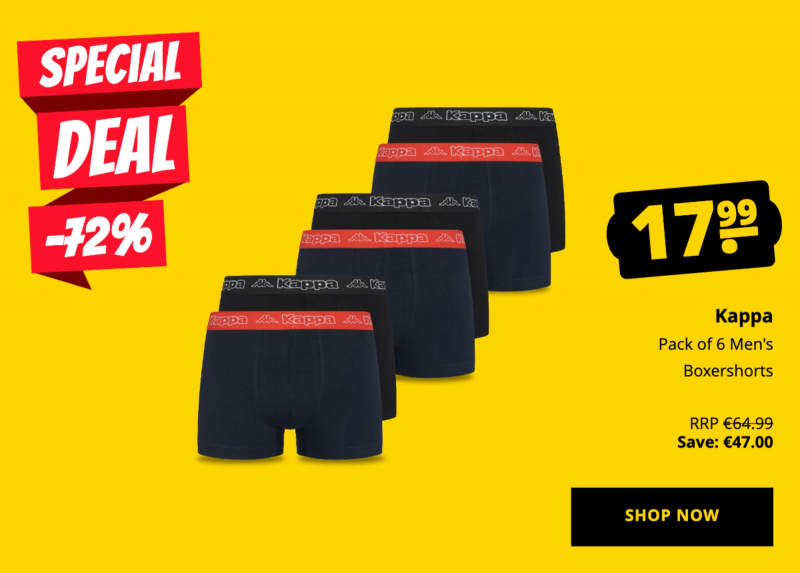 Kappa Pack of 6 Men's Boxershorts only 17,99 €!