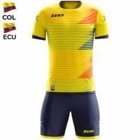 Zeus Mundial Teamwear Set Maglia con pantaloncini giallo royal blue rosso