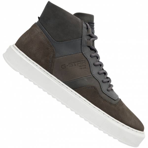 G-STAR RAW ROCUP II Mid Mężczyźni Sneakersy skórzane 2242 007716 SZARY