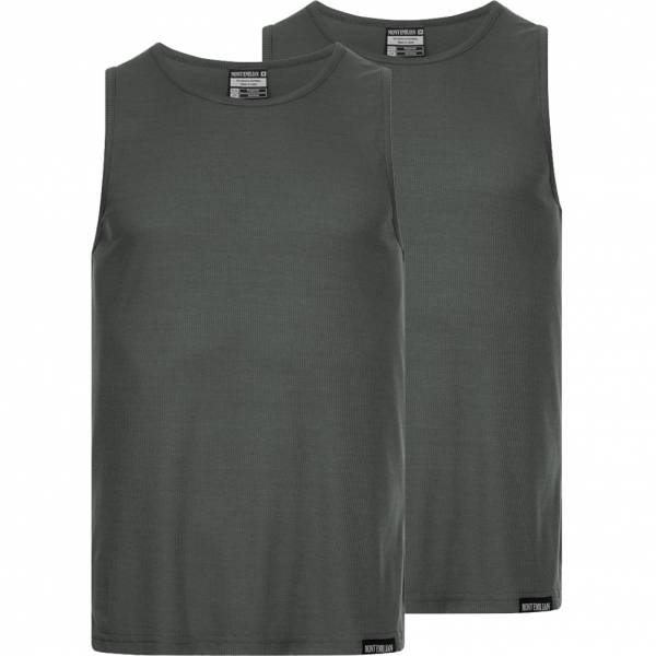 MONT EMILIAN &quot;Ajaccio&quot; Men Vest Pack of 2 grey