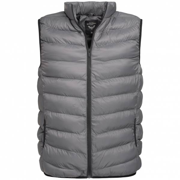 BRAVE SOUL Chadderton Chevron Quilted Vest Herren Weste MJK-CHADDERTNPKB Grey