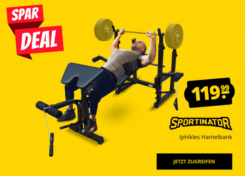 SPORTINATOR Iphikles Hantelbank nur 119,99 €!