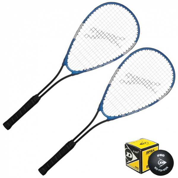 Slazenger Prodigy Squash Racket Set 2 Rackets + Ball 731003