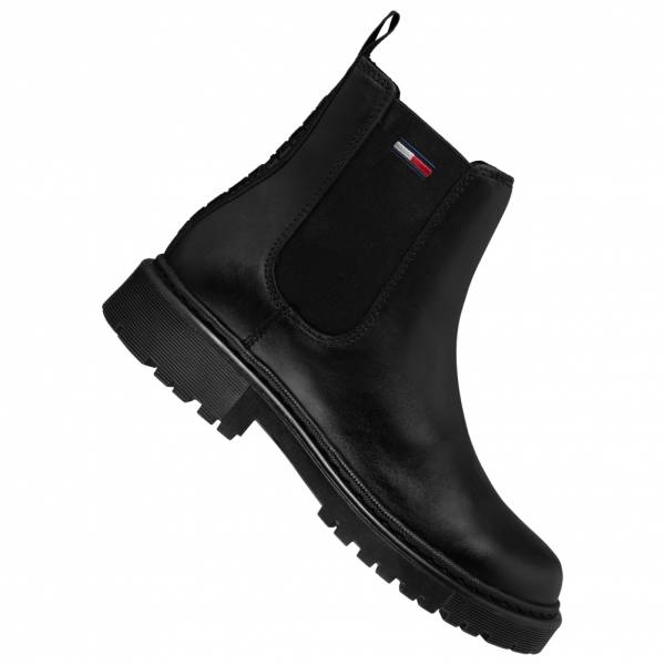 Tommy Hilfiger Jeans Femmes Chelsea Bottes en cuir EN0EN01577BDS