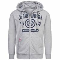 MARVEL Comics Captain America Uomo Felpa con zip e cappuccio FBMZH657SPO
