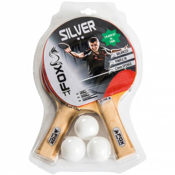 Fox Table Tennis Bat Silver 2 Star 