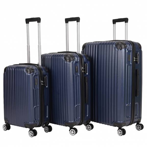 VERTICAL STUDIO &quot;Silkeborg&quot; Suitcase Set of 3 20&quot; 24&quot; 28&quot; navy
