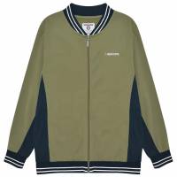 Lambretta Vintage Track Jacket Hombre Chaqueta retro SS4100 KHKI-NAVY-WHITE